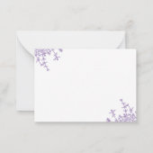 Monogramm für das klassische Violett Wappen Mitteilungskarte (Rückseite)