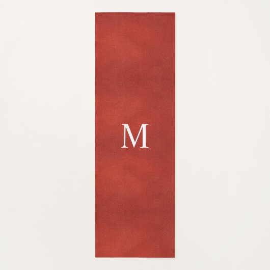 Monogramm für das Lederaussehen von benutzerdefini Yogamatte (Vorderseite)