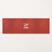 Monogramm für das Lederaussehen von benutzerdefini Yogamatte (Vorderseite (Horizontal))