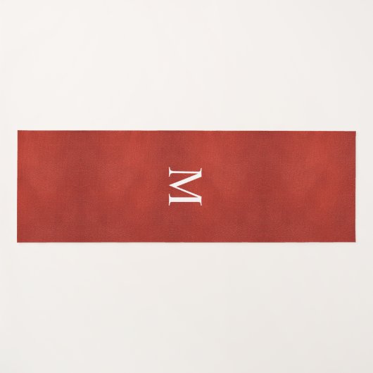 Monogramm für das Lederaussehen von benutzerdefini Yogamatte (Vorderseite (Horizontal))
