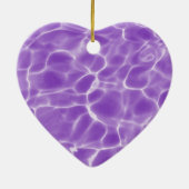 Monogramm für das lila und weiße Foto des Schwimmb Keramik Ornament (Hinten)