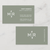 Monogramm für das Logo "White Gardener Spade" | Vi Visitenkarte (Vorne/Hinten)