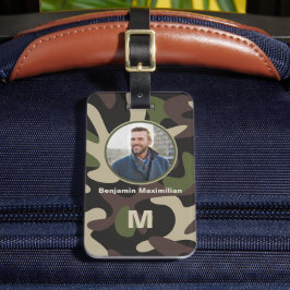 Monogramm für das militärische Camouflage Green Br Gepäckanhänger