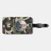 Monogramm für das militärische Camouflage Green Br Gepäckanhänger (Rückseite horizontal)