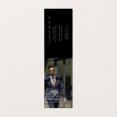 Monogramm für das moderne Berufliche Schwarzweiß-F Visitenkarten (Außenseite Aufgefaltet)