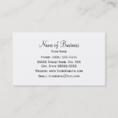 Monogramm für das moderne Schwarzweiß-Hahnentrittm Visitenkarte (Rückseite)