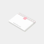 Monogramm für das Muster Minze und Korallen Post-it Klebezettel (angewinkelt)