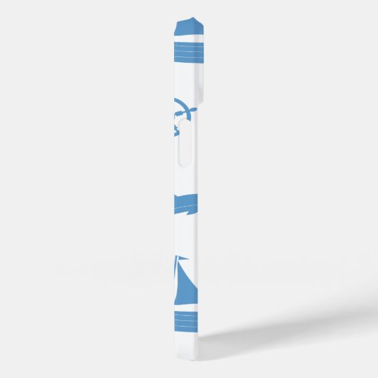 Monogramm für das Nautische Muster Case-Mate iPhone Hülle (Rückseite / Rechts)