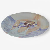 MONOGRAMM FÜR DAS PARTY SOLACE & SERENITY PAPPTELLER (Schrägansicht)