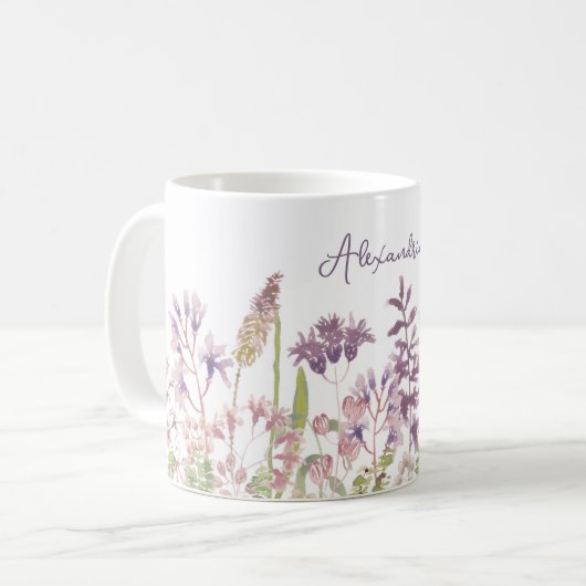 Monogramm für das Pastelfeld der Wildblumen Kaffeetasse (Vorderseite Links)