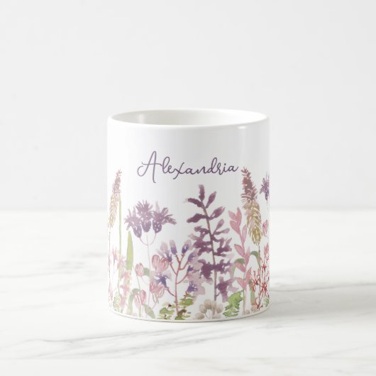 Monogramm für das Pastelfeld der Wildblumen Kaffeetasse (Mittel)