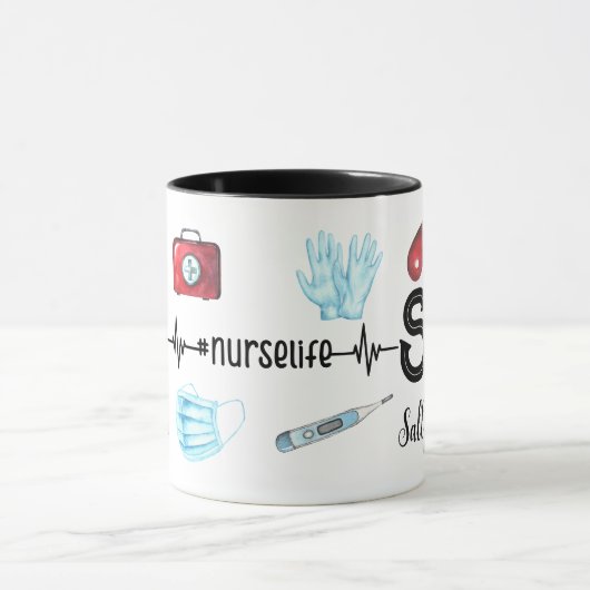 Monogramm für das personalisierte Nurse-Stethoskop Tasse (Zentrum)