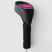Monogramm für das schwarz-farbene Strickskript Golf Headcover (angewinkelt)