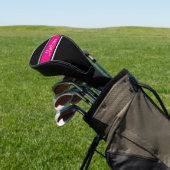 Monogramm für das schwarz-farbene Strickskript Golf Headcover (In SItu)