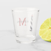 Monogramm für das Schwarz-Weiß-Leuchtturm Schnapsglas (Rückseite)