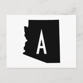Monogramm für das Schwarze Arizona Postkarte