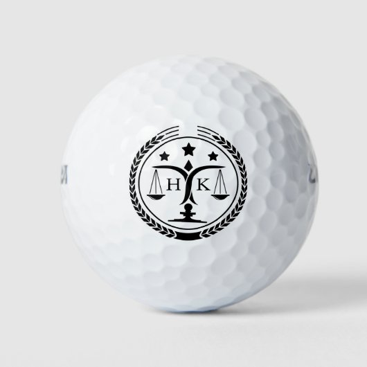 Monogramm für das Schwarze-Gerechtigkeit-Logo Golfball (Vorderseite)