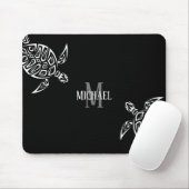 Monogramm für das Schwarze Hintergrundbild der wei Mousepad (Mit Mouse)