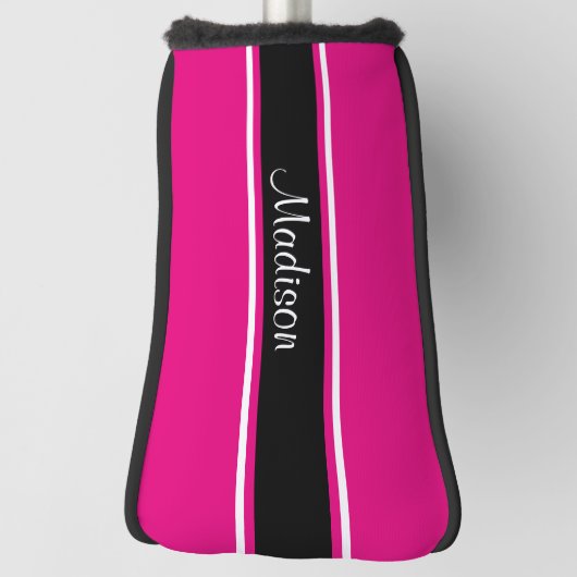 Monogramm für das schwarze Strip-Skript Golf Headcover (Rotieren 90)