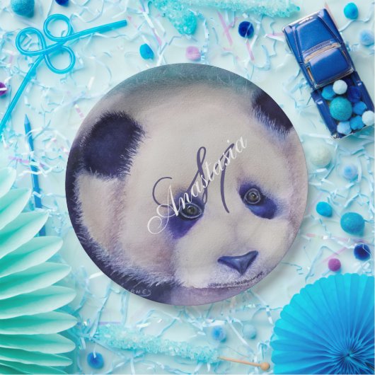 MONOGRAMM FÜR DAS SCHWARZE UND WEISSE PARTY PAPPTELLER (Party)