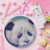 MONOGRAMM FÜR DAS SCHWARZE UND WEISSE PARTY PAPPTELLER (Party)