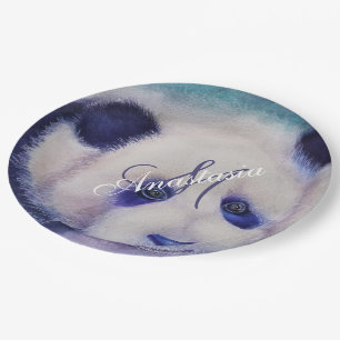 MONOGRAMM FÜR DAS SCHWARZE UND WEISSE PARTY PAPPTELLER