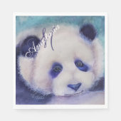 MONOGRAMM FÜR DAS SCHWARZE UND WEISSE PARTY SERVIETTE (Vorderseite)