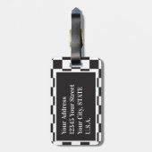 Monogramm für das Schwarzweiß-Chassis Gepäckanhänger (Rückseite vertikal)