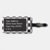 Monogramm für das Schwarzweiß-Chassis Gepäckanhänger (Rückseite horizontal)