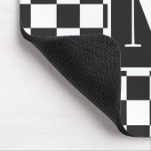 Monogramm für das Schwarzweiß-Karton-Karton Mousepad (Ecke)