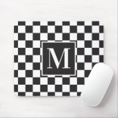 Monogramm für das Schwarzweiß-Karton-Karton Mousepad (Mit Mouse)