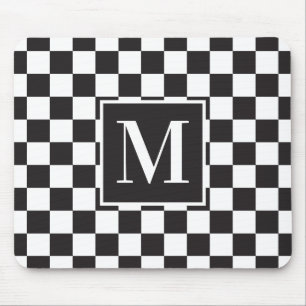 Monogramm für das Schwarzweiß-Karton-Karton Mousepad