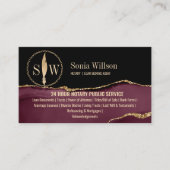 Monogramm für das Siegel "Mobile Notary and Loan S Visitenkarte (Vorderseite)