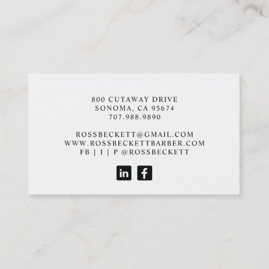 Monogramm für das Vintage Tarot Visitenkarte (Rückseite)