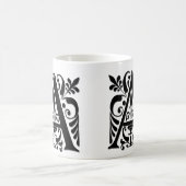 Monogramm für den Anfangsbuchstaben - Papierschnit Kaffeetasse (Mittel)