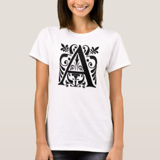 Monogramm für den Anfangsbuchstaben - Papierschnit T-Shirt