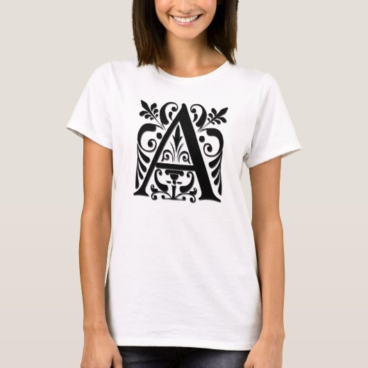 Monogramm für den Anfangsbuchstaben - Papierschnit T-Shirt (Vorderseite)