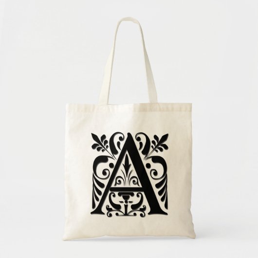 Monogramm für den Anfangsbuchstaben - Papierschnit Tragetasche (Vorne)