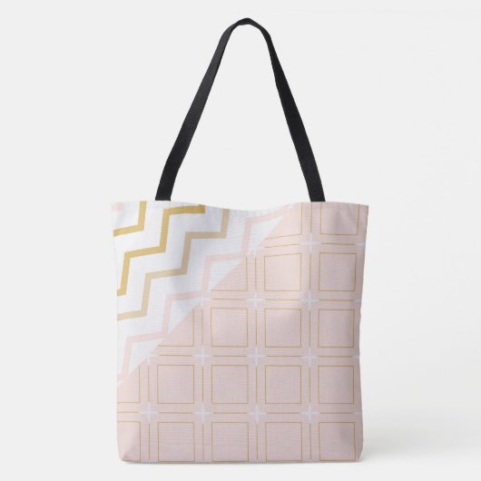 Monogramm für den Anfangsnamen Geometrischer Trend Tasche (Rückseite)