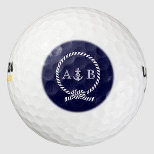 Monogramm für den Anker und die Seile Golfball
