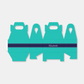 Monogramm für den Aquamarinen, wasserdichten blaue Geschenkschachtel (Ungefaltet)