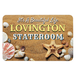 Monogramm für den Beach Sand Seashells Foto Cruis Magnet