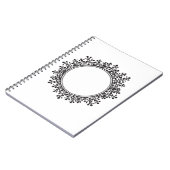 Monogramm für den benutzerdefinierbaren Blenden-Ra Notizblock (Linke Seite)