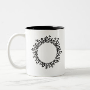 Monogramm für den benutzerdefinierbaren Blenden-Ra Zweifarbige Tasse