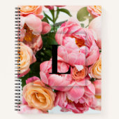 Monogramm für den benutzerdefinierten Anfangsbuchs Notizblock (Vorderseite)