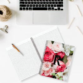 Monogramm für den benutzerdefinierten Anfangsbuchs Notizblock