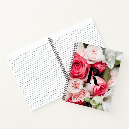 Monogramm für den benutzerdefinierten Anfangsbuchs Notizblock (Innenseite)