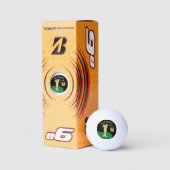 Monogramm für den benutzerdefinierten Golfernamen Golfball (Verpackungen)