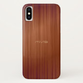 Monogramm für den braunen roten Kohlenstofffaserau Case-Mate iPhone Hülle (Rückseite)