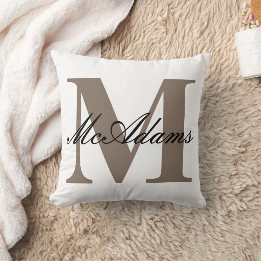 Monogramm für den Familiennamen | Kissen (Decke)